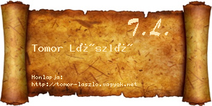 Tomor László névjegykártya