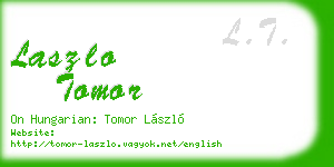 laszlo tomor business card