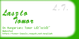 laszlo tomor business card